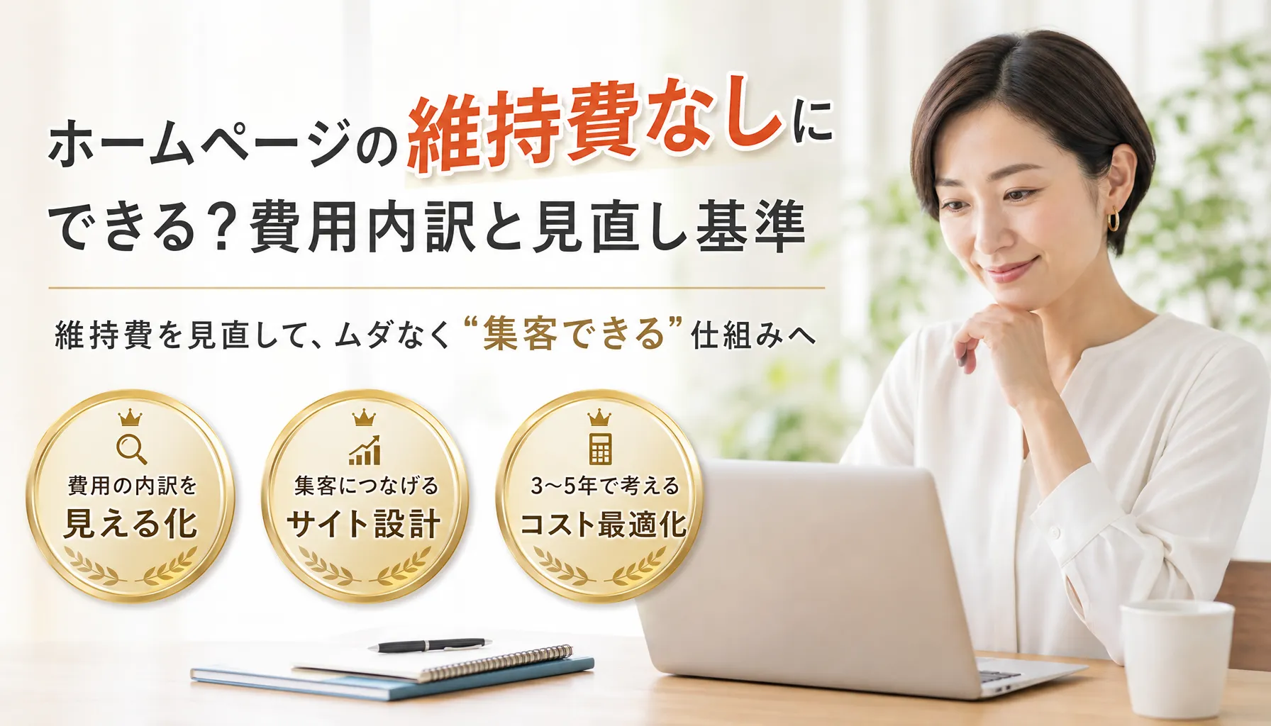 ホームページの維持費なしにできる?費用内訳と見直し基準